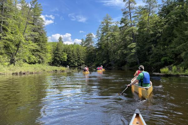 Group Entering Fish Creek